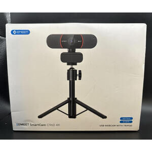 EMEET C960 4K Webcam with Tripod, 4K USB, Auto Focus, Duel Mics, Auto Light